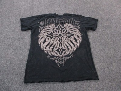 Affliction Shirt Men XL Graphic Shield Winsg Grunge Y2K Punk Skater Live Fast