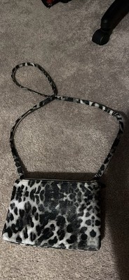 Leopard Animal Print Women s Crossbody Bag Zip Closure Inner Pockets Gold