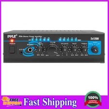 Pyle Home Audio 2x120 Watt Mini Stereo Power Amplifier System W/ Bluetooth PTA4