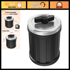 Extra Large Rock Tumbler Barrel 3 Lbs Capacity, Rubber, Leak-Proof Lid, 5x5 Inch