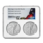 2024-2025 (P) $1 American Silver Eagle Star and Eagle Privy 2pc Set NGC MS70