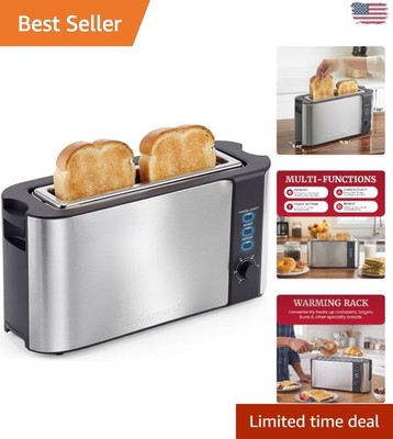 Versatile 2-Slice Slim Toaster with Cancel & Reheat Function - Stylish Design