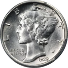 1938-S Mercury Dime PCGS MS64 FB Nice Eye Appeal Nice Strike