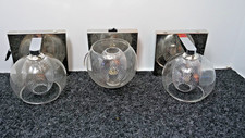 3 x John Lewis  imitation Gas light Globe Wall Sconces