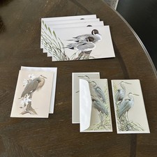 Art Lamay Heron & Duck Blank Note Cards. Lot Of 8 Cards Different Sizes