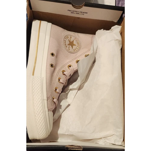 Converse Women's Star Lift Tailored Shoes Pink Gold Size 7.5 - Picture 6 of 6