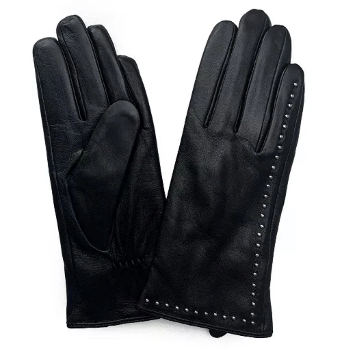 Marcus Adler Genuine Leather Touchscreen Gloves Sz Medium $78 New NWT Black