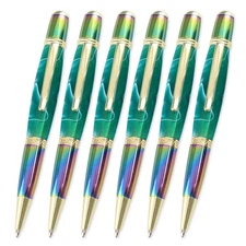 Viceroy Pen Kit, Gold and Tie Dye Finish, 6 Pack, Legacy Woodturning