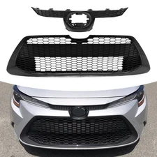 For 2020 2021 2022 Toyota Corolla LE XLE Front Bumper Upper & Lower Grille Set