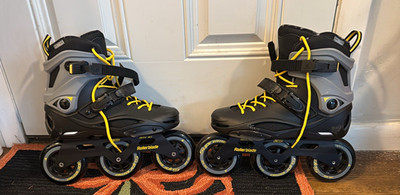Rollerblade RB 110 Men's Inline Skates Size 9 Black/Gray/Yellow