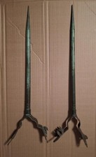 Two Antique Original Barn / Farmhouse Copper / Brass Metal Lightning Rods Two Antique Original Barn / Farmhouse Copper / Brass Metal Lightning Rods - Image 1