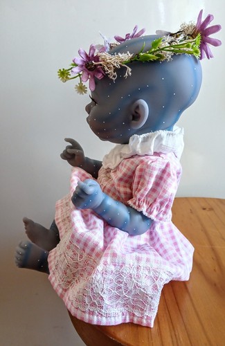 12"Meadow Blue Alien Realistic Lifelike Reborn Doll Handmade Cuddly And Cute - Picture 5 of 10