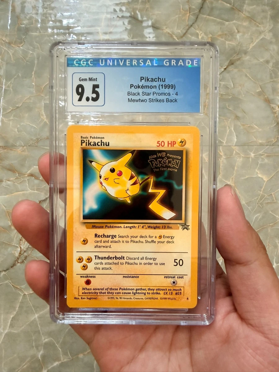 Pokémon TCG Base Set Pikachu Grade 9.5 Individual Collectible Card