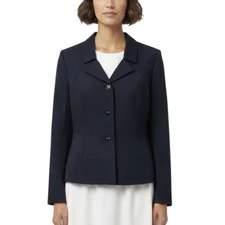 NWT $200 Collections For Le Suit Blazer 14 Navy Blue Lozenge Pattern Diamond