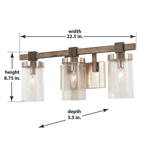 Minka Lavery 4633 Bridlewood 3 Light 23"W Bathroom Vanity Light - Grey - Picture 8 of 8