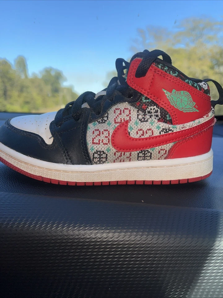 Nike Air Jordan 1 Mid Feo Navidad Suéter Juvenil DM1210-150 Talla 12C  Foto 4 de 4