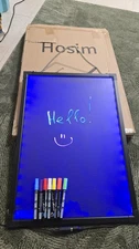 Hosim LED Writing Board Neon Sign with 8 Markers – 24"x16"