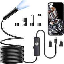 Endoscope with Light, 1920P HD Borescope with 8 Adjustable LED Lights, 32.8FT Se