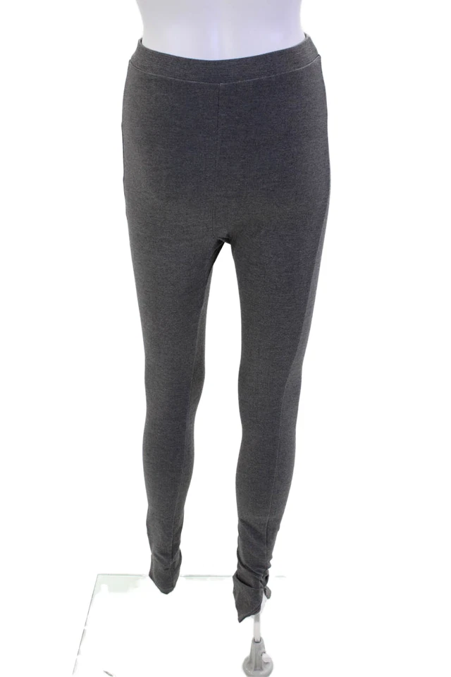 Toteme Womens Stretch Pull On Mid-Rise Zipper Hem Ankle Leggings Gray Size XS - Image 3 of 4