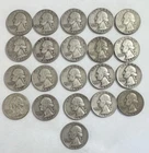 1958-D & 1957 D Washington Quarter 90% Silver Lot Of 21