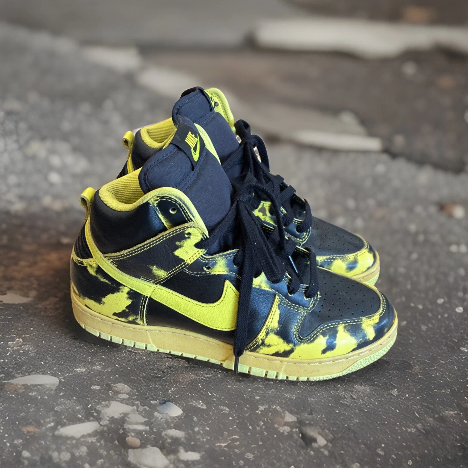 4165) Nike Dunk High 1985 Yellow Acid Wash DD9404-001 Men’s Size 8.5