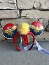 BNWT Disney Captain Marvel SUPER HERO Minnie Mouse Ears Headband Adult Size NEW