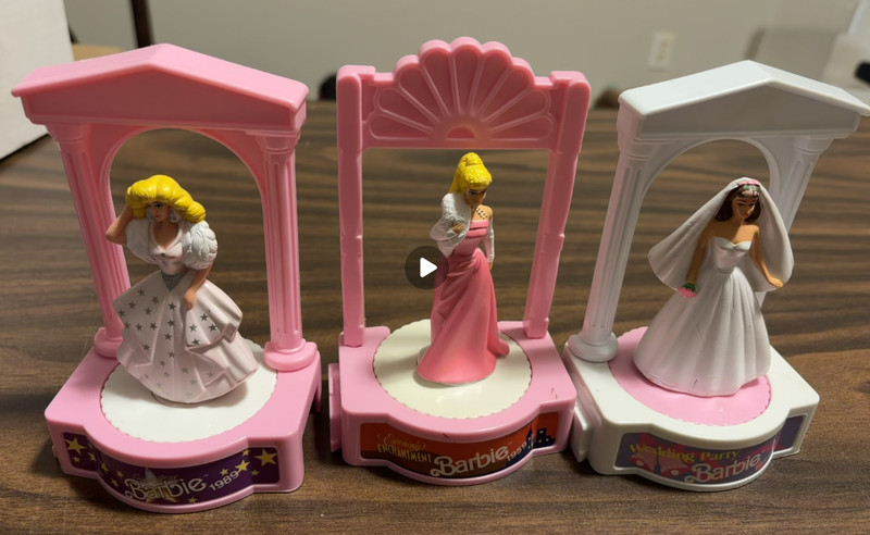 Vintage Barbie 1989 Mattel Miniature Collectibles Lot of 3