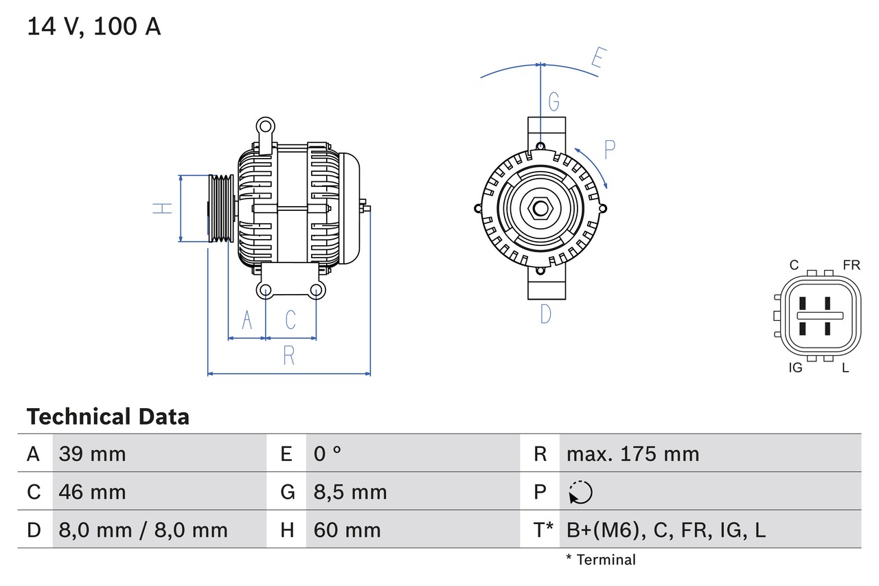 BOSCH 0 986 082 420 Alternator for ,HONDA