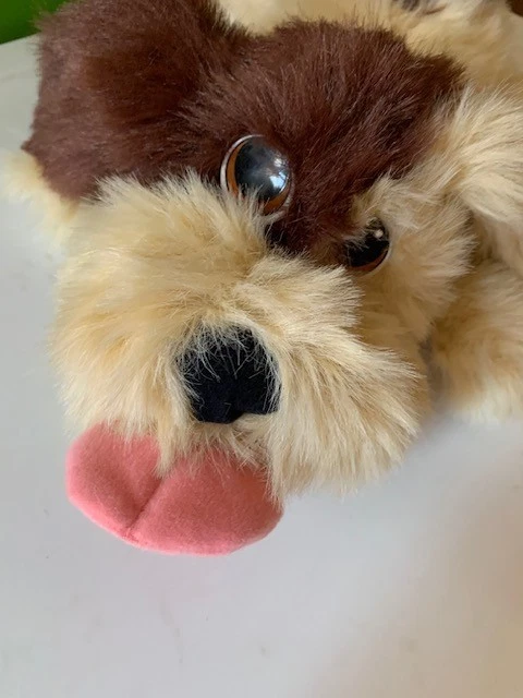 Perro de peluche Smoochie Pooch vintage 1998 ladrando olfatear jadeo probado Foto 2 de 4