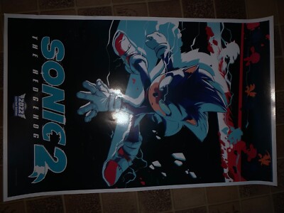 Sonic The Hedgehog 2 Limited Edition Movie Poster By Tyson Hesse 2022 Jim Carrey