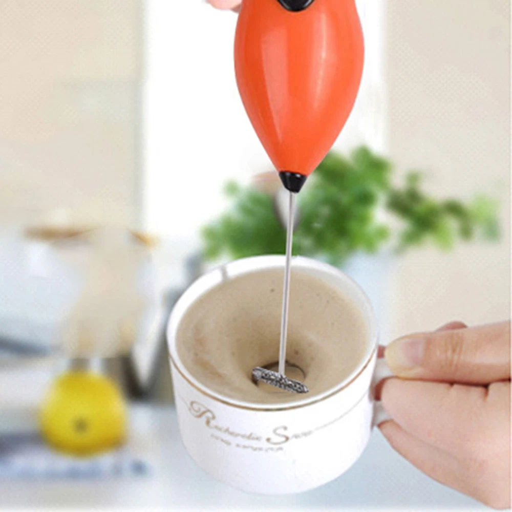 Milk Frother Handheld Electric Coffee Beverage Mixer Stainless Steel Whisk