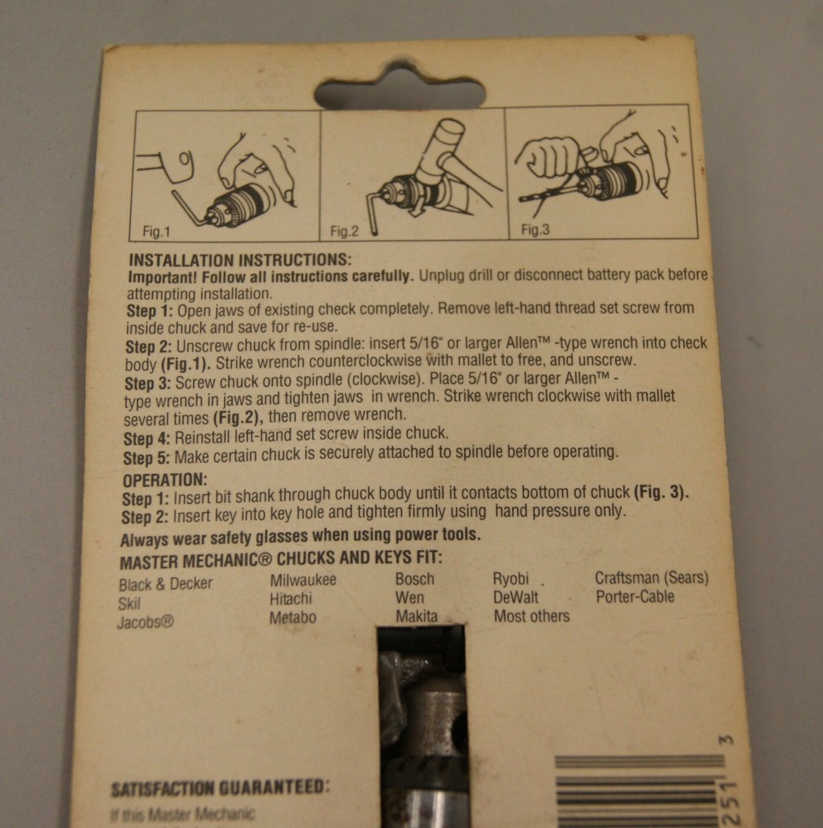 Jacobs USA Multi-Craft Tool Repair 1/4