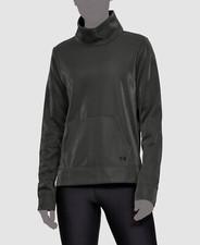 74 Under Armour Women's Gray Long-Sleeve Training Pullover Fleece Sweatshirt S