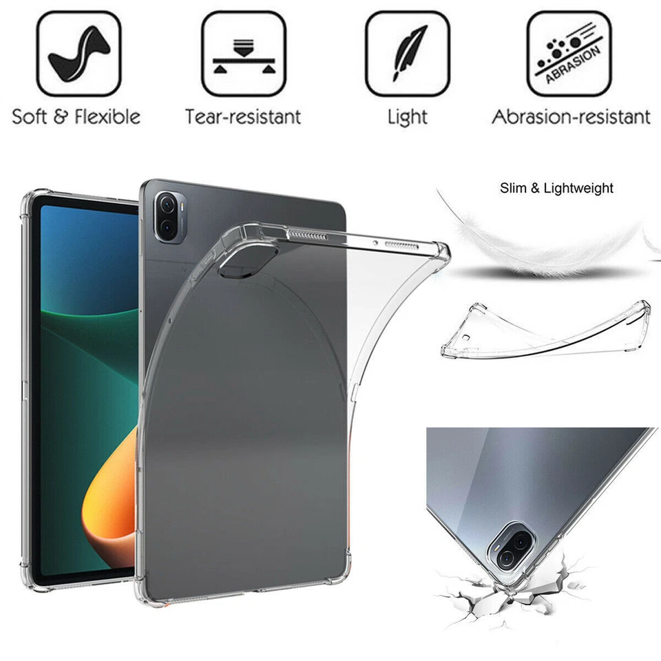 For Xiaomi Pad 5 Pro / Mi Pad 5 Tab Shockproof Transparent Silicone Case Cover - Image 2 of 4