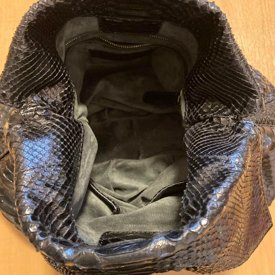 Bolso de Hombro Zagliani Cadena Bolso de Mano Cartera Cartera en Negro USADO Buen Estado Foto 4 de 4