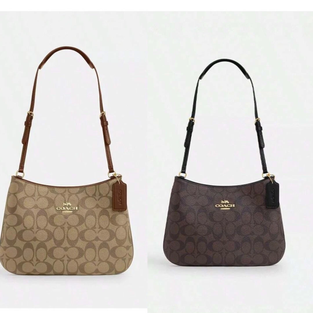 Borsa a tracolla Coach CO953 Penelope nuova con etichette in tela firmata pelle liscia $350