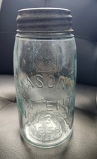 ANCIEN POT À FRUITS QUART AQUA MASONS PATENT CROIX DE MALTE 30 NOV 1858 ovale