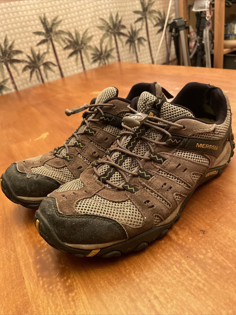 MERRELL Bungee Boulder/Old Gold Leather Trail Hiking Shoes MERRELL Bungee Boulder/Old Gold Leather Trail Hiking Shoes