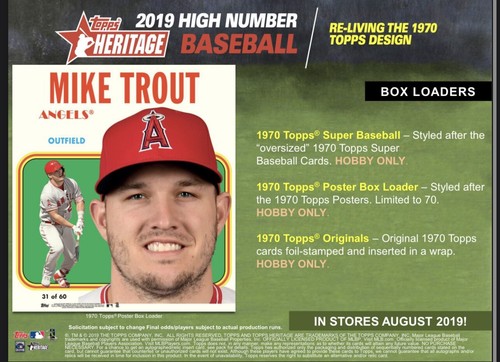 2019 Topps Heritage High Number MLB Baseball Factory Sealed Hobby Card Box!! - Picture 6 of 6