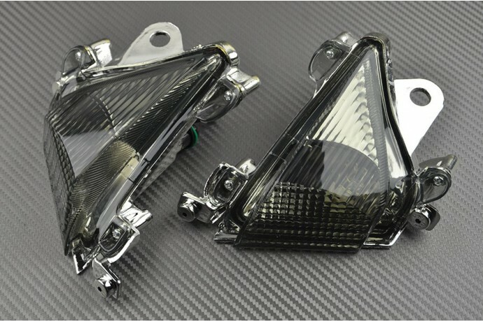 Clignotants LED fumés haut de gamme pour moto sportive Kawasaki ZX10R ZXT00C