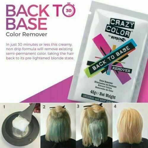 Crazy Color Sachet X2-Crazy Colour Back to Base Hair Colour Remover Sachet 45gm-FAST UK ...