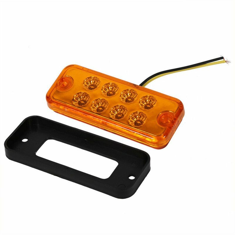 4x Universal Amber 4" LED Side Marker Indicator Lamp Light Tractor
