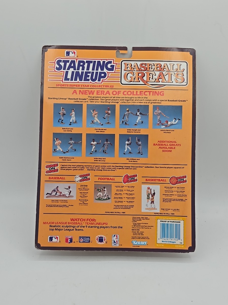 1989 Starting Lineup Baseball Greats Mickey Mantle Joe DiMaggio