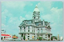 Terre Haute Indiana~Vigo County Court House~Citgo Gas Station~Attendant~1960s 
