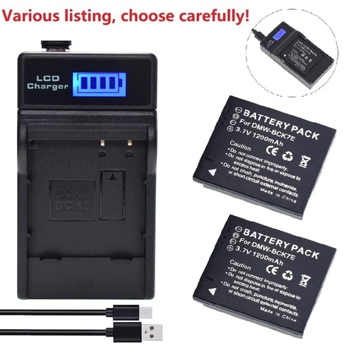 Batería DMW-BCK7 o cargador LCD para PANASONIC Lumix DMC-FS45 FS40 FT20 FX78 FX80 - Imagen 2 de 44