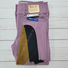 Tailored Sportsman Girls Vintage Trophy Hunter Boot Sock Breeches - Grapeade/Tan