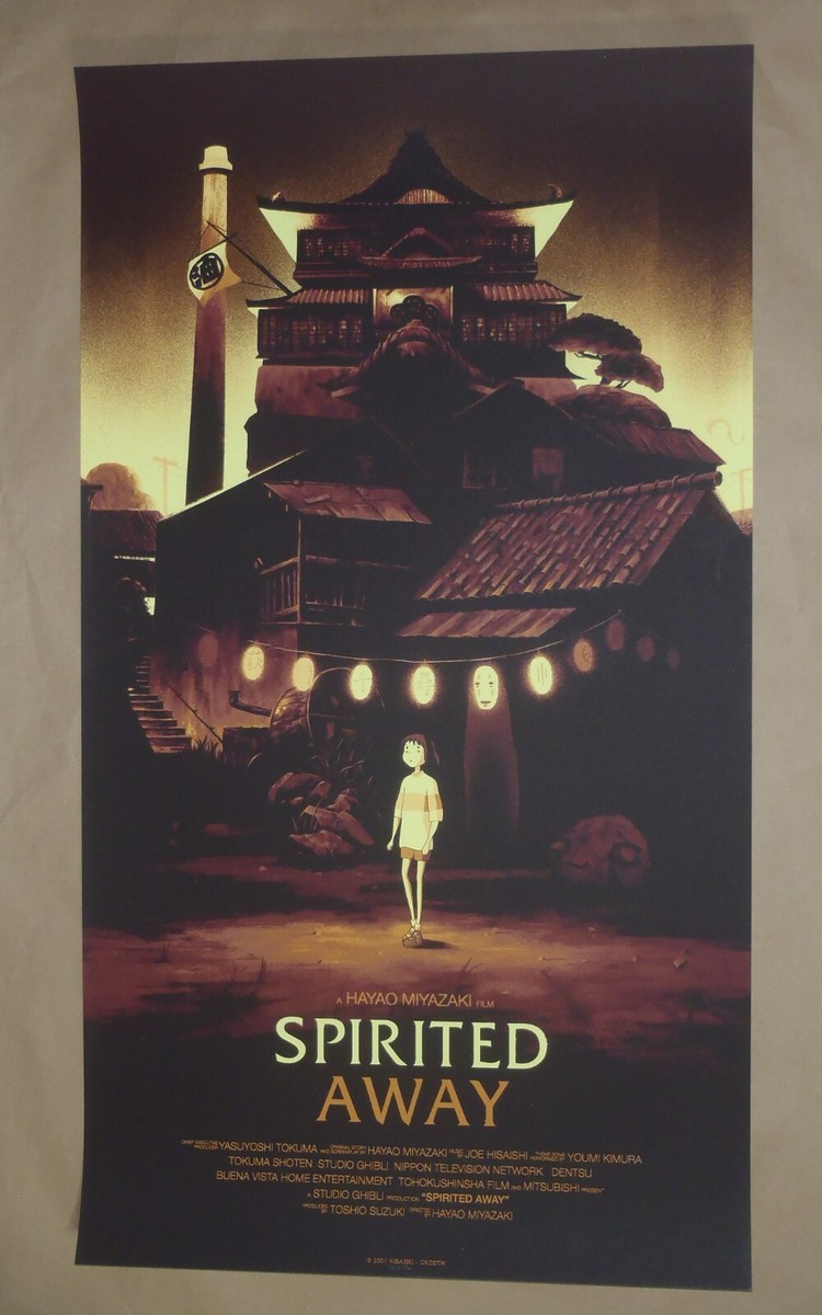 Mondo SPIRITED AWAY Olly Moss 千と千尋 ポスター Spirited Away Movie Print Poster Olly Moss Mondo Studio Ghibli