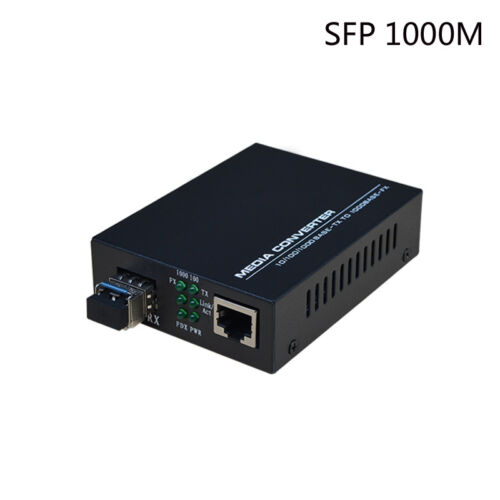 1Pair SFP 100/1000M Fast Ethernet Media Converter Dual fiber single mode 20Km  - Picture 1 of 6