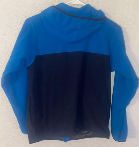 Patagonia Kids Full-Zip Hoodie Fleece Jacket Full Zip Blue sz L 12 Colorblock - Picture 7 of 7