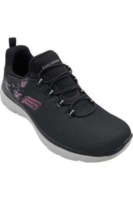Skechers Summits Washable Bungee Sneaker Love Rain Black Multi